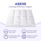 Abene Mattress Topper Twin For Back Pain Relief, Extra Thick Mattress Pad Pillowtop, Soft Mattress Protector Cover With 8''-21''