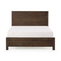 HomeRoots 490286 48 x 78.25 x 42 in. Dark Brown Solid Wood Twin Size Bed Frame