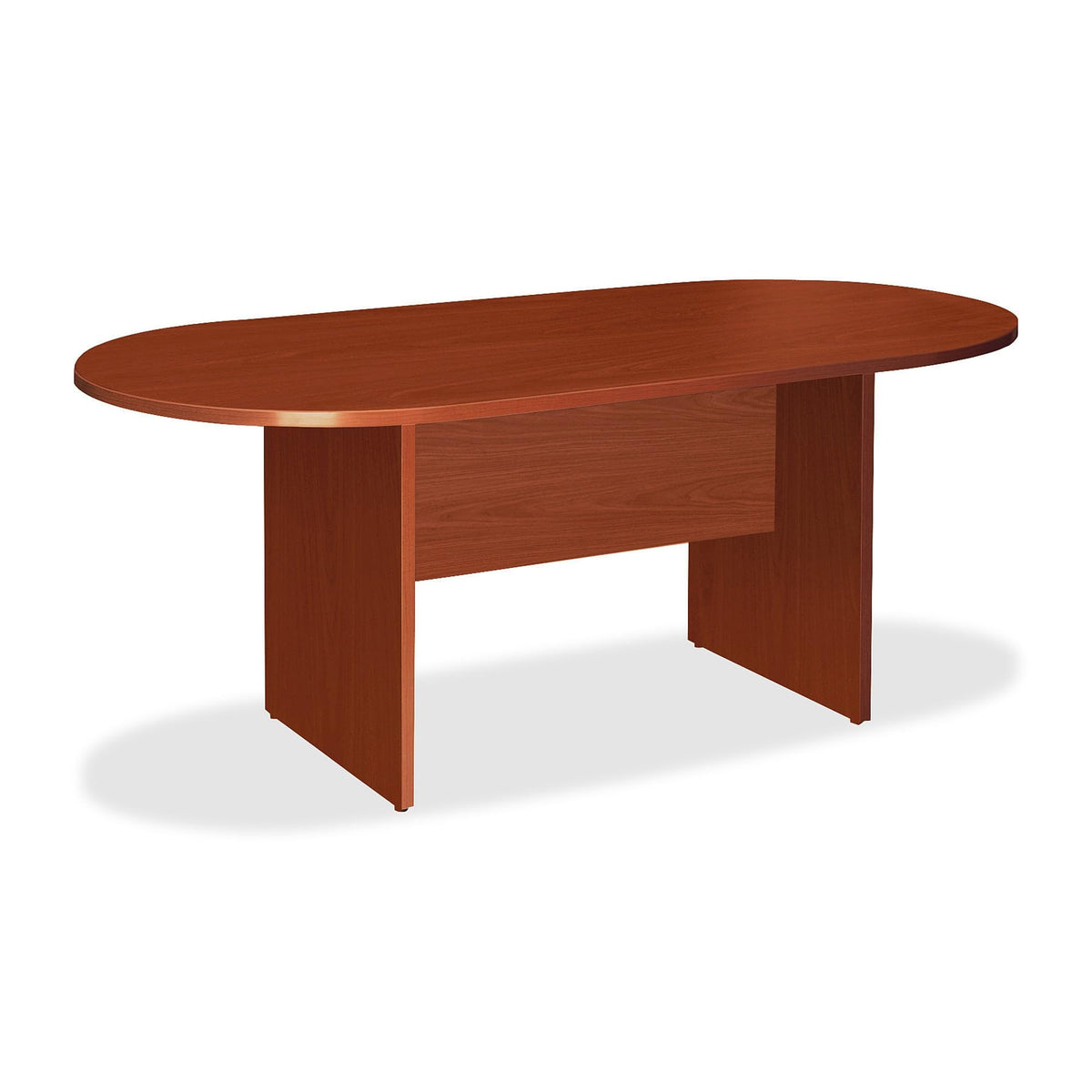 Lorell 72&quot; Oval Conference Table, Top and Base, Cherry