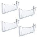 Azar Displays 250025 Clear Single Pocket Wall File With Wallmount, 4 Count (Pack Of 1)