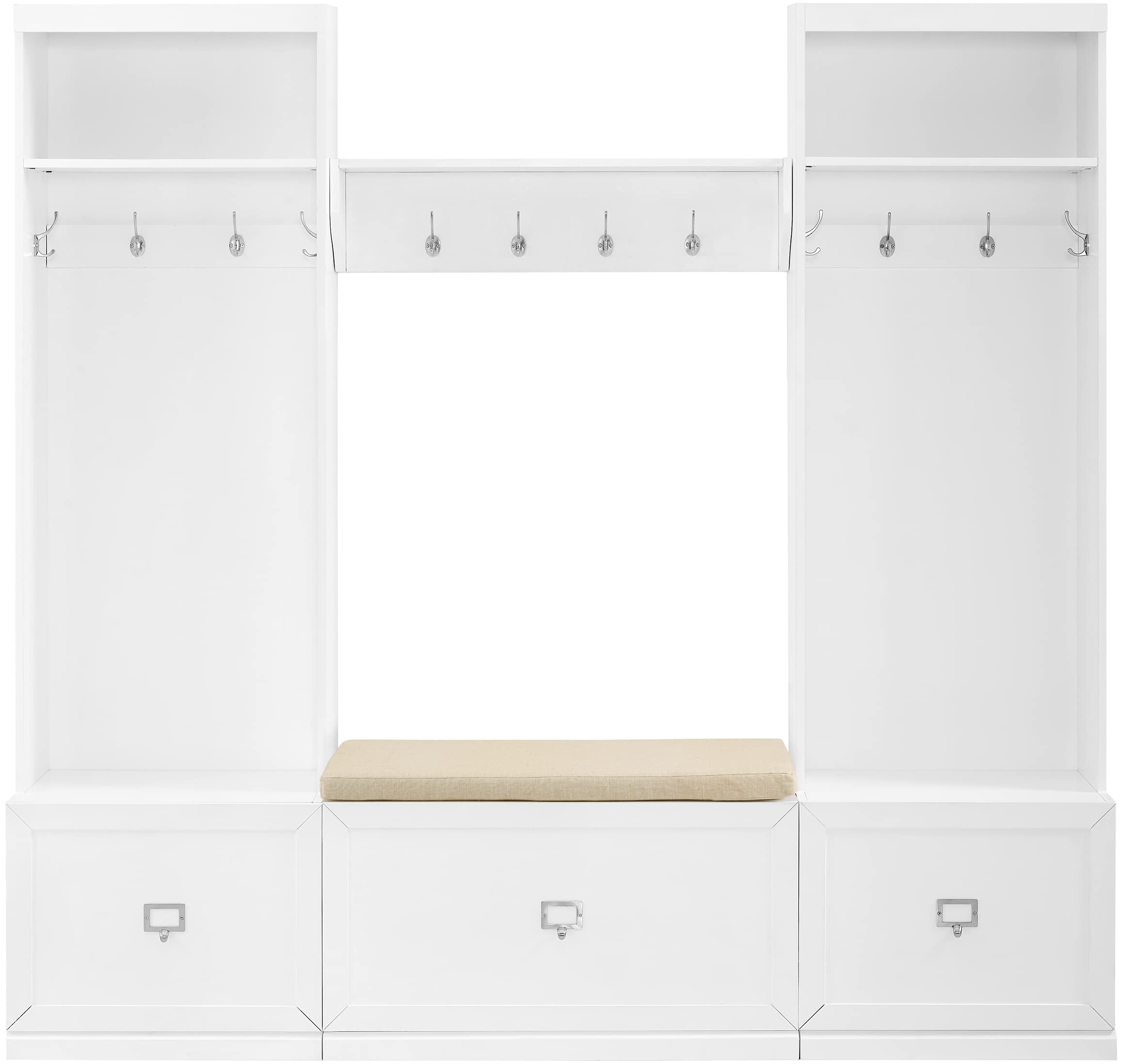 Harper 4-Piece Hall Tree, Storage Bench, And Wall Shelf Set - Thumbnail 2