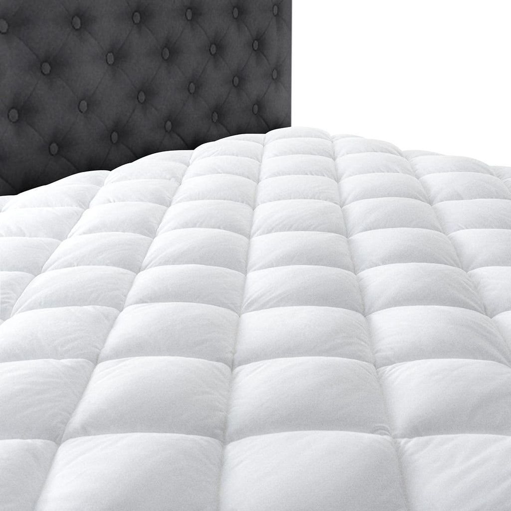 Taupiri California King Quilted Mattress Pad Cover With Deep Pocket (8''-21''), Cooling Soft Pillowtop Mattress Cover, White