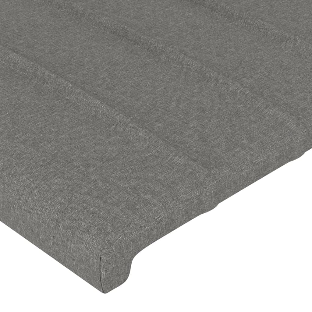 vidaXL Headboards 2 pcs Dark Gray 28.3"x2"x30.7"/34.6" Fabric