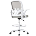 Orrsaker Tall Drafting Chair With Lumbar Support And Footrest Ring, Supportive Tall Extended Height Ergonomic Desk Chair For Hom