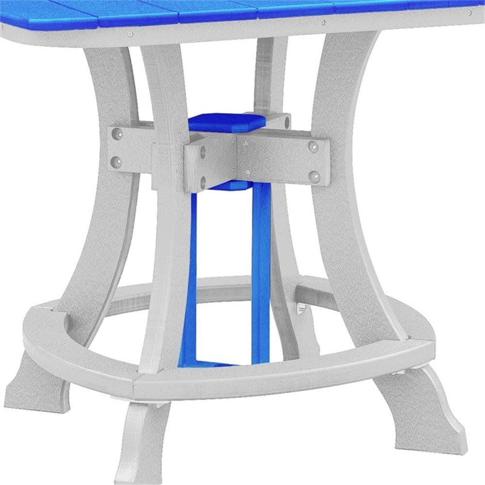 American Furniture Classics Five Piece Square Counter Height Dining Set, Blue/White