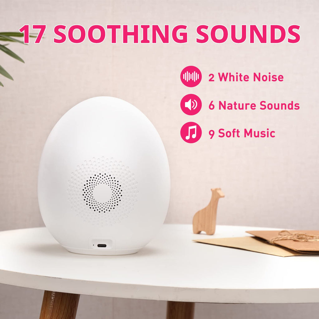 Butting Kids Alarm Clock, Toddler Sleep Training Clock With Sun & Moon, Sound Machine, Night Light, Ok To Wake Alarm Clock For C