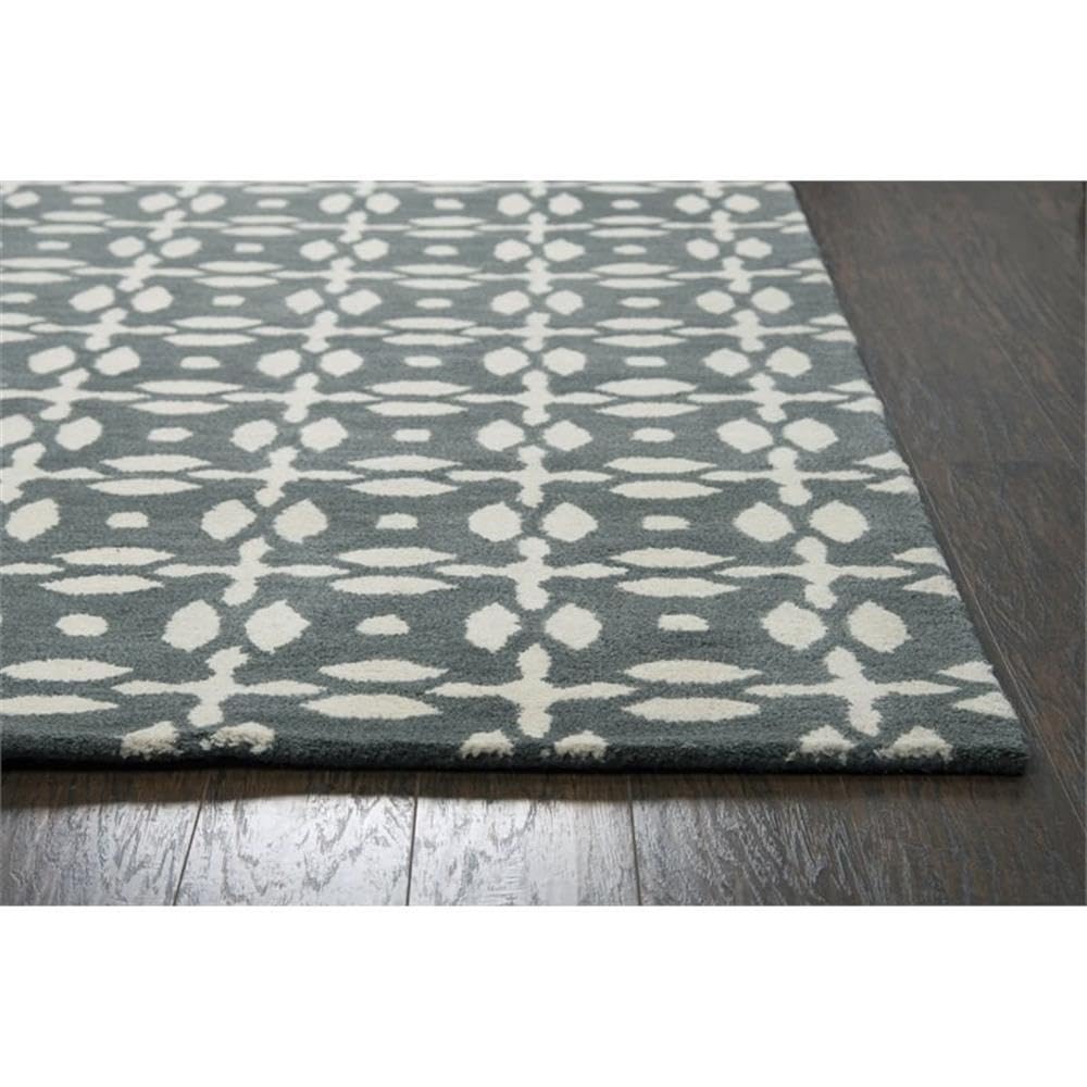 Rizzy Home Alora Decor Holland 5' X 8' Print Grey/Beige Hand-Tufted Area Rug
