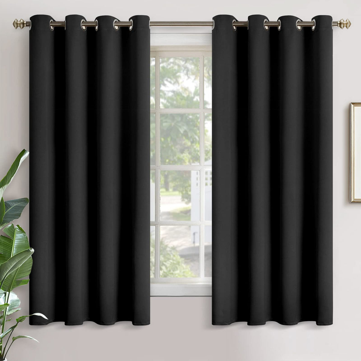 Youngstex Blackout Curtains For Bedroom - Thermal Insulated With Grommet Top Room Darkening Noise Reducing Curtains For Living R