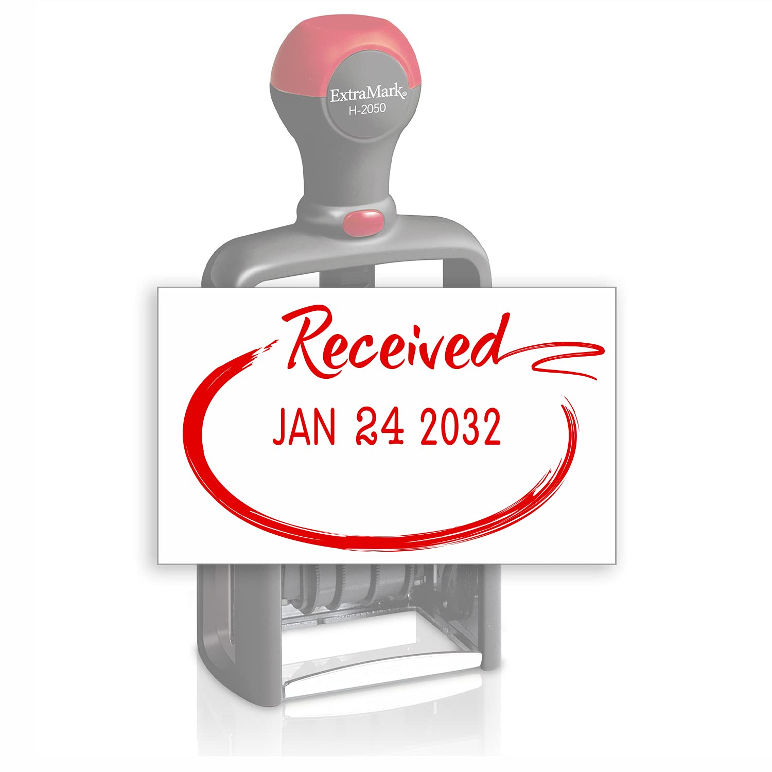 Heavy Duty Style Office Date Stamp With Received - Self Inking Dater - Style C - Red Ink Color