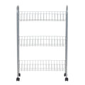 Household Essentials Slim Storage Cart, 3 Shelf Storage Cart with Wheels, Perfect for Laundry Rooms, Bathrooms, Pantries, Kitche