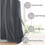 Hiasan Dark Grey Sheer Curtains With Tiebacks, Light Filtering Voile Textured Drape Lightweight Grommet Window Curtains For Bedroom, Living Room And Office, W52 X L72, Set Of 2 Soft Panels