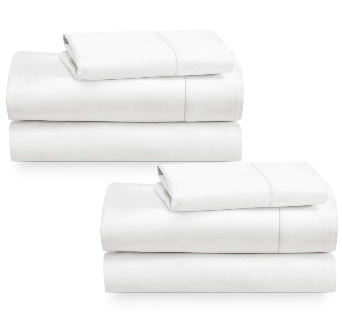 California Design Den 2-Pack Twin Size Bed Sheets Cotton - 400 Thread Count 100% Cotton Sateen - Soft, Breathable & Cooling Shee