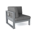 Anderson Teak DS-1003 Lucca Chair Corner Deep Seating, Grit Grey