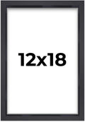 12x18 Shadow Box Frame Contemporary Black | 1'' Depth of Usable Space| Interior Size 12x18 or 18x12 Inches| UV Resistant Acrylic