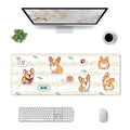 Cute Dog Mouse Pad Stitched Edge Xl Large Mousepad 31.5' X 12' Rubber Base Non Slip Desk Mat For Laptop Pc Computer Gaming