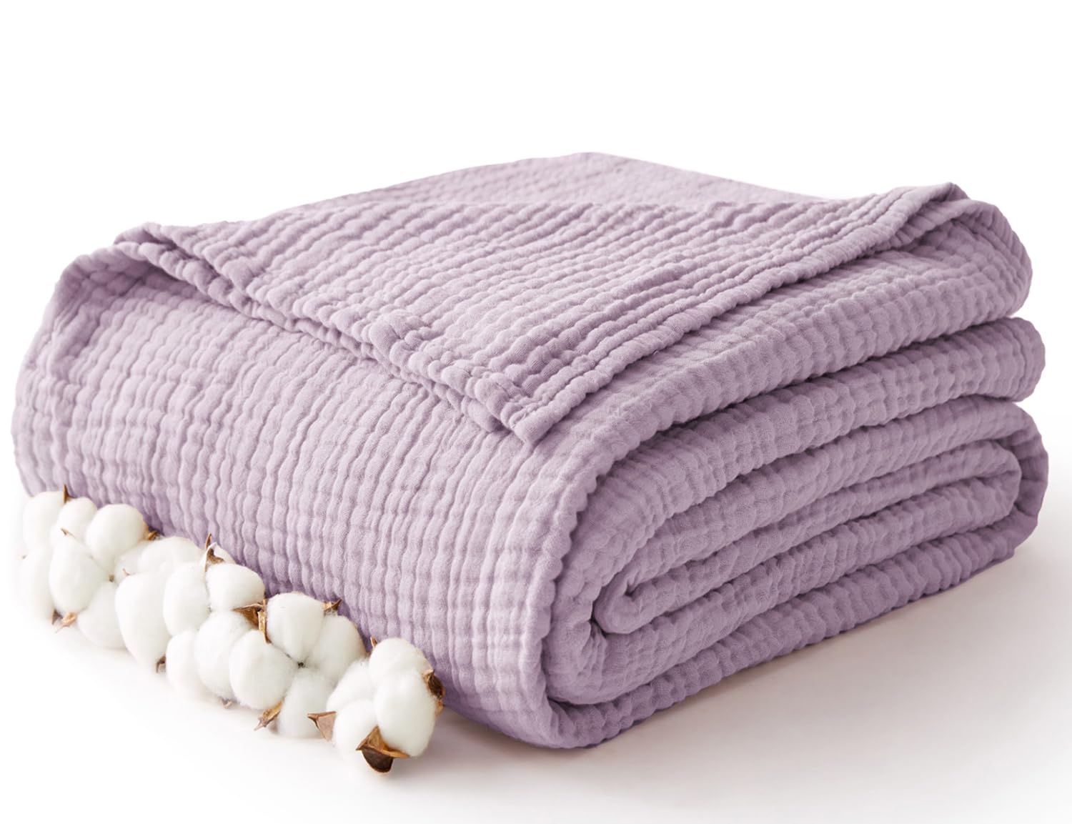 Kozyhvn 100% Cotton Muslin Blanket Twin Xl 66' X 90', 6 Layers Breathable And Lightweight Twin Blanket For Bed, Soft Quilt Bed