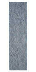 SAFAVIEH Courtyard Collection 23 x 14 Navy/Grey CY8521 Indoor/ Outdoor Patio Backyard Mudroom Runner Rug