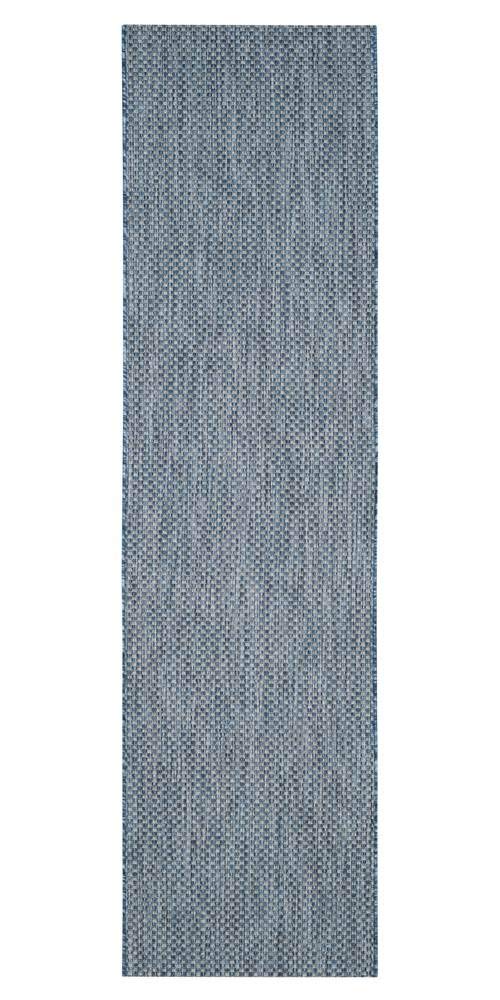 SAFAVIEH Courtyard Collection 23 x 14 Navy/Grey CY8521 Indoor/ Outdoor Patio Backyard Mudroom Runner Rug