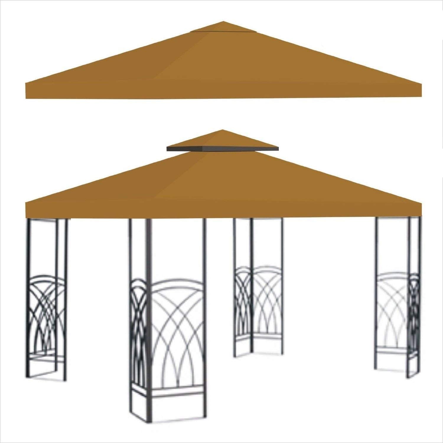 Benefitusa Replacement Canopy Top Cover For 10'X10' Gazebo Polyester Double Tiers For Outdoor Garden Patio Pavilion Sunshade (Ta