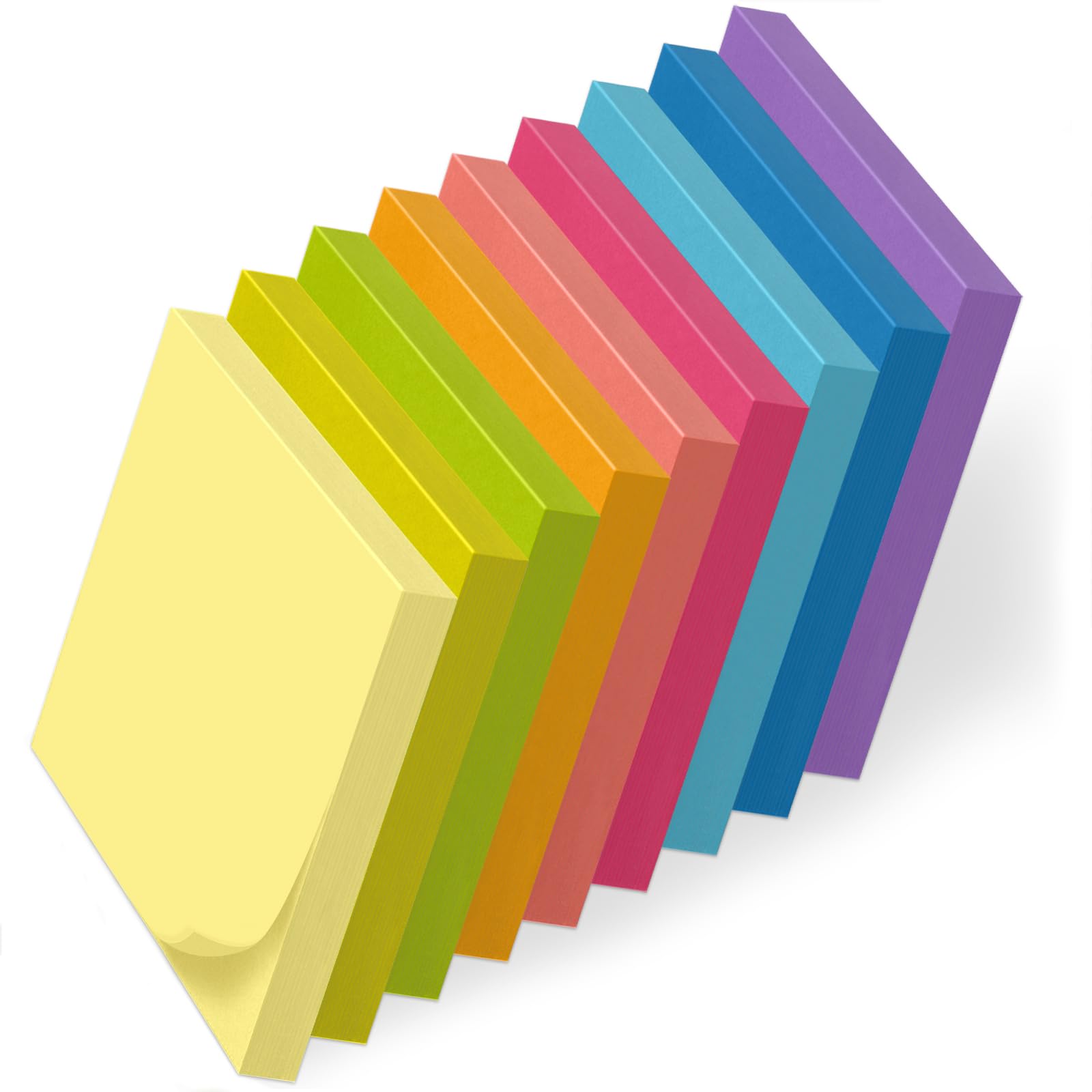 (9 Pack) Sticky Notes 3X3 Inches Colorful Sticky Notes,Super Sticking Power Bright Colors Self-Stick Pads,Easy To Post For Schoo