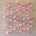 SWEXURY Kawaii Doorway Curtains Girls Bedroom Wall Hanging Decor Cute Fluffy Star Bowknot Pentacle Garland Door Strings Nursery 