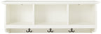 Crosley Furniture Brennan 2-Piece Entryway Set With Shoe Rack Bench And Wall-Shelf With Coat Hooks, White