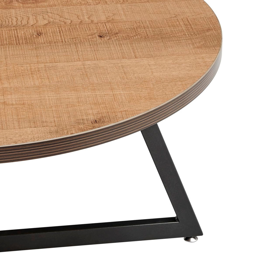 Npd Furniture And More Courtdale Round Coffee Table, Gliese Brown