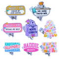 Yj Premiums 8 Pc Funny Badge Holder Retractable Cute Badges Reels Id Clip For Nurse Nursing Nurses Doctor Student Teacher Health