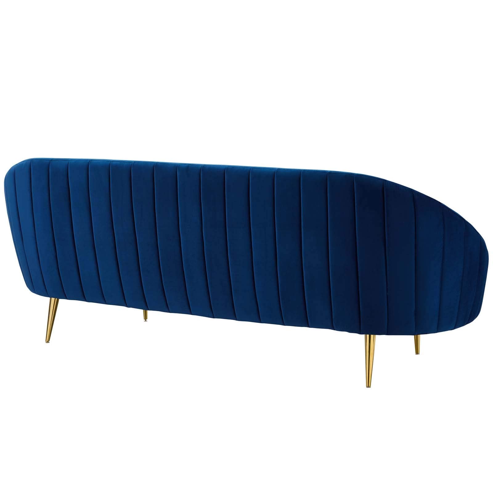 Modway Sublime Channel Tufted Curve Back Performance Velvet Sofa