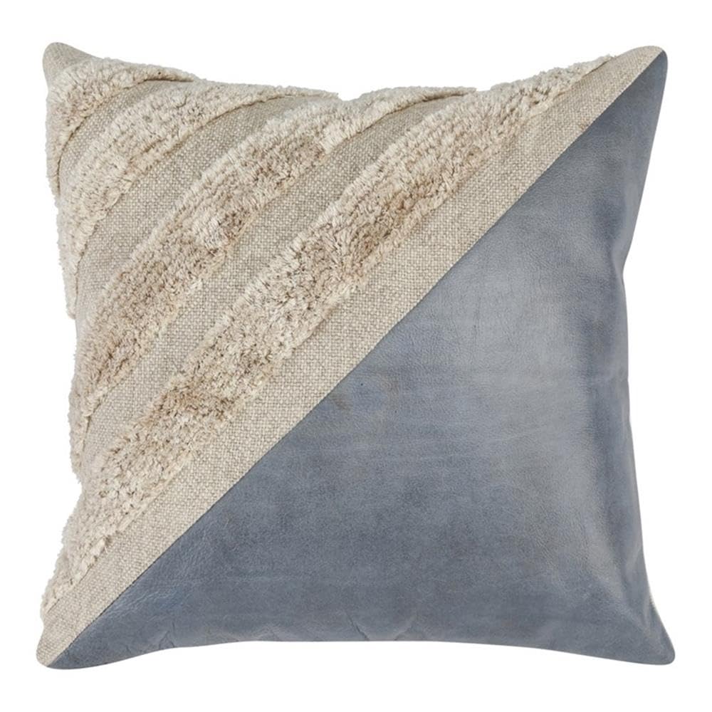 Kosas Home Arona 20X20 Transitional Fabric Throw Pillow In Blue/Ivory