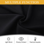 Ryb Home Black Grommet Curtains For Living Room, Room Darkening Thermal Curtains Drapes Privcay Window Coverings For Bedroom Hom