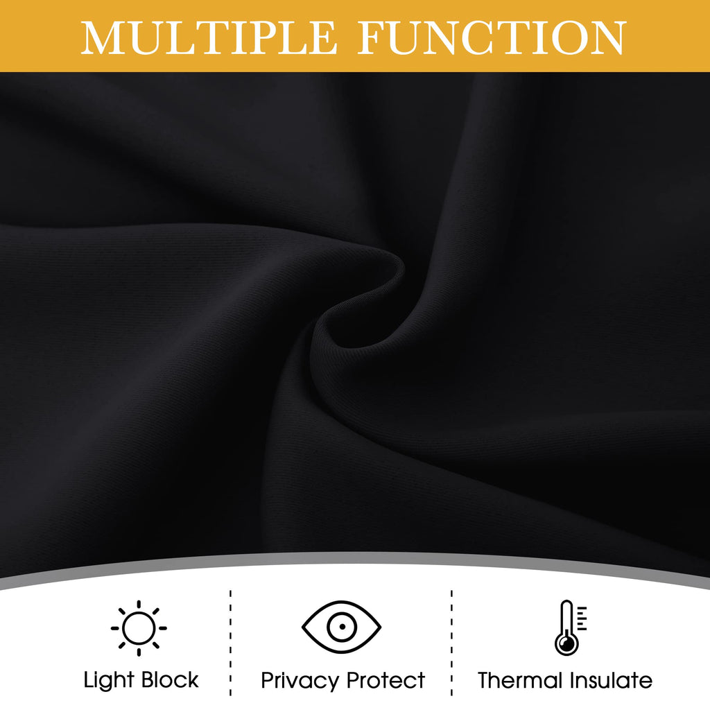 Ryb Home Short Blackout Curtains For Kitchen, Thermal Insulated Curtains Drapes Room Darkening Privcay Window Shades For Rv Camp