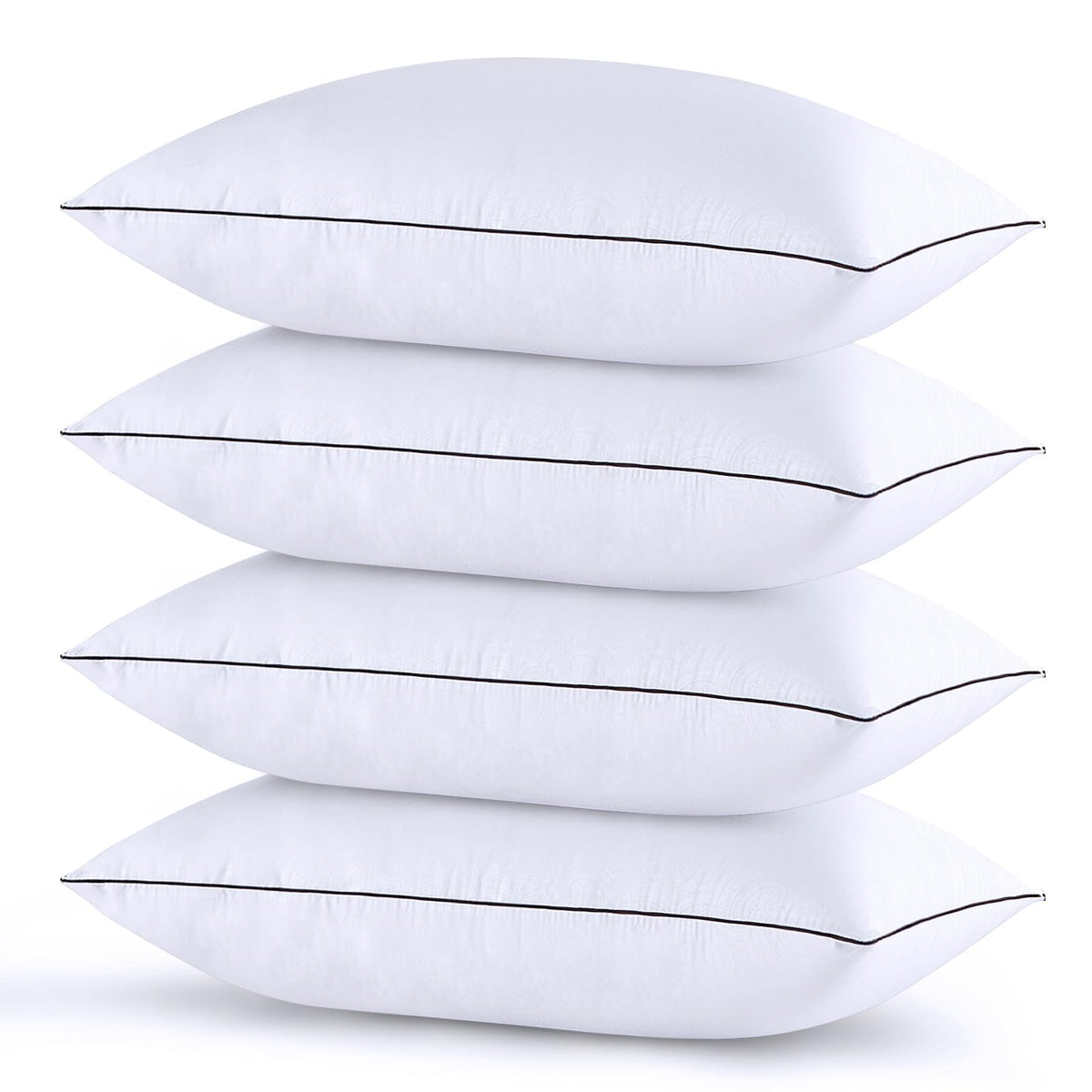 Huxmeyson Pillows Queen Size Set Of 4, Bed Pillows Set Of 4, Down Alternative Luxury Hotel Pillows For Sleeping,Queen Pillows Se