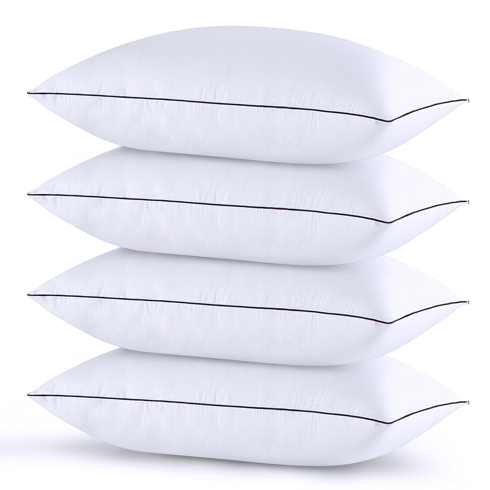 Huxmeyson Pillows Queen Size Set Of 4, Bed Pillows Set Of 4, Down Alternative Luxury Hotel Pillows For Sleeping,Queen Pillows Se
