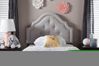 Baxton Studio Cora Modern and Contemporary Greyish Beige Fabric Upholstered Twin Size Headboard