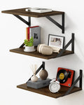 EVETO 16 Inch Deep Floating Shelves for Wall  Set of 3, Wall Mounted Shelves for Kitchen, Bedroom, Laundry Room, Living Room  