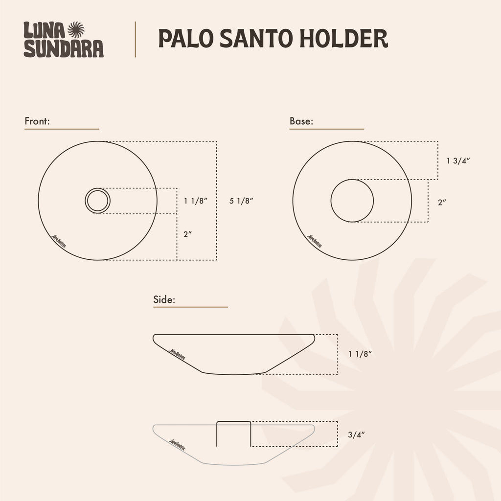 Luna Sundara Authentic Peru Pottery Palo Santo Stick Holder And Incense Holder Includes 5 Palo Santo Sticks Handmade Ceramic Smu