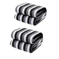 SB INDIA Black and White Striped Polyester Single Bed AC Fleece Blanket (Black&White, 60 inch X 90 inch) lightweight