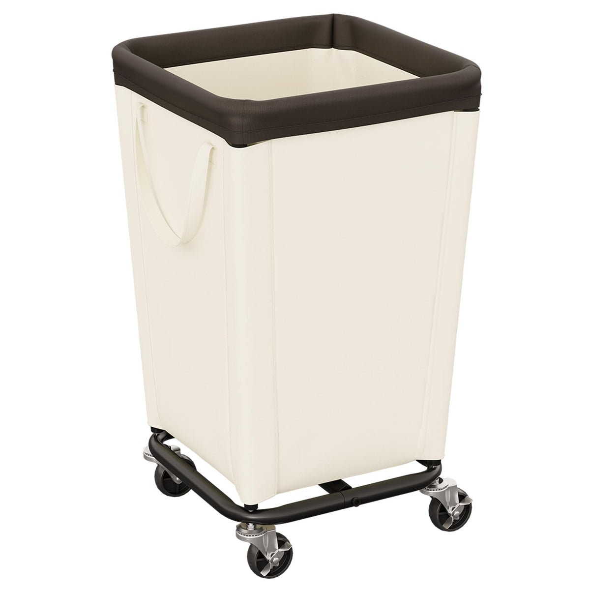StorageWorks Basic Laundry Hamper with Wheels, 160L Rolling Beige Basket