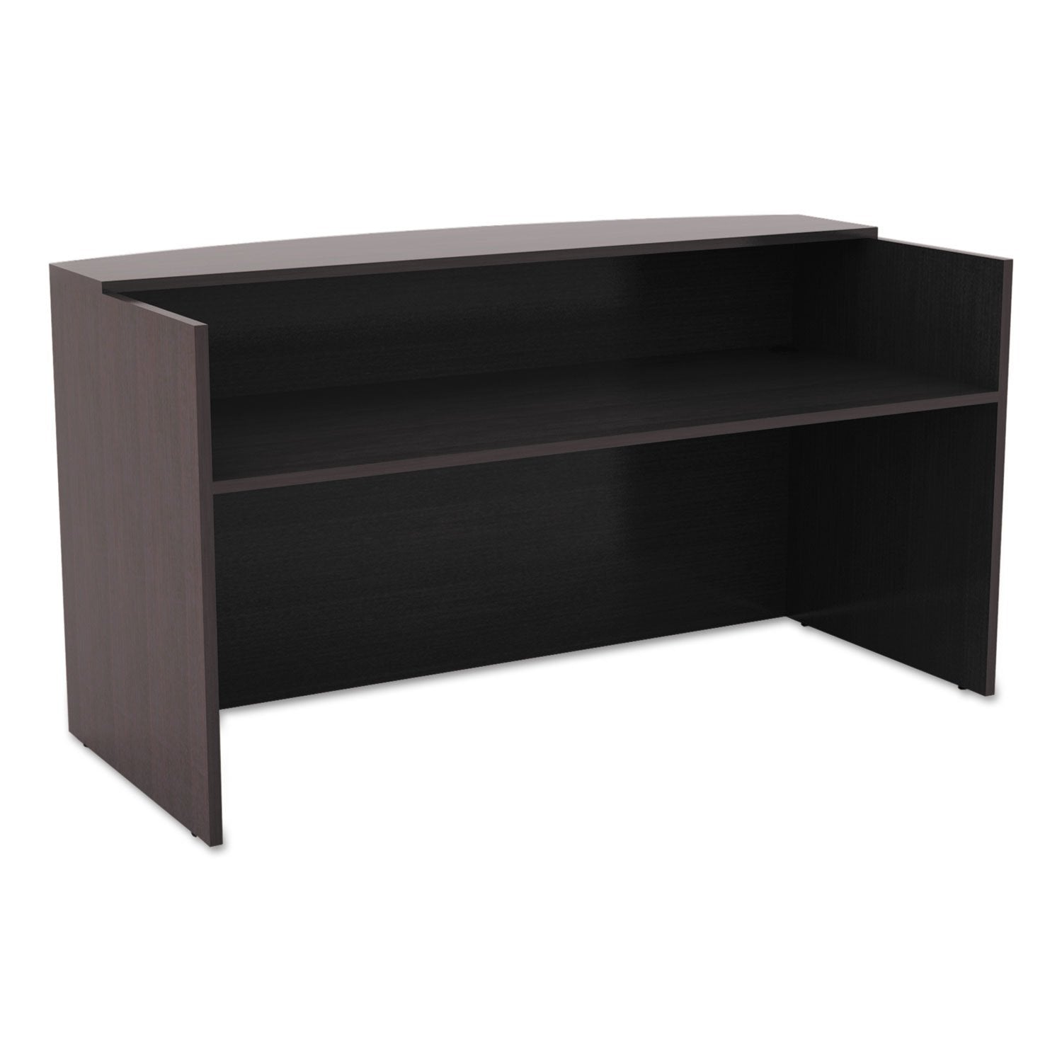 Alera Aleva327236Es Valencia Series 71 In. X 35.5 In. X 29.5 In. - 42.5 In. Reception Desk With Transaction Counter - Espresso