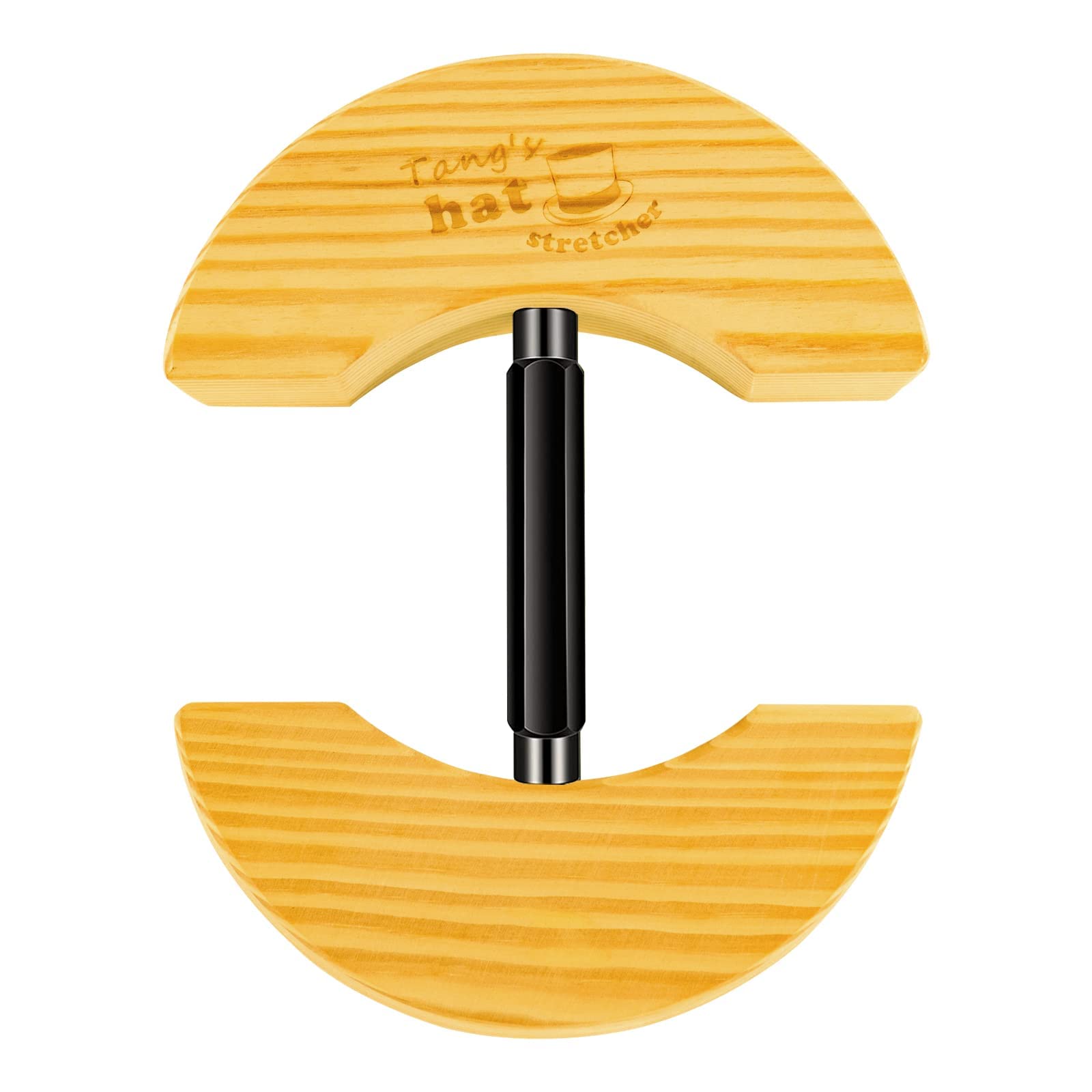 Tangs Wooden Hat Stretcher For Fitted Hats,Adjustable Turn Buckle Onesizeunisex Adultshatshaper, Suit For All Hat Womenmen Black