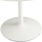 Modway Rostrum Modern 44" Round Top Pedestal Kitchen and Dining Room Table in White