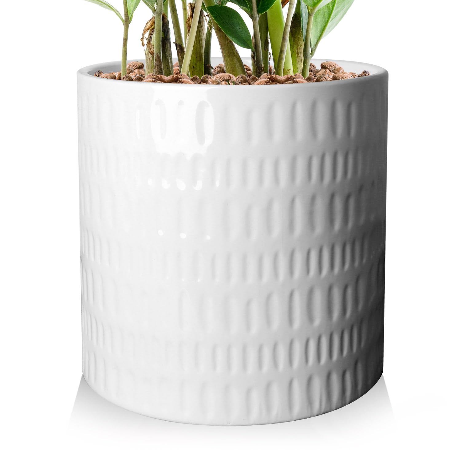 Yufda 12 Inch Plant Pot,Ceramic Planter With Drainage,Large Planters For Indoor Plants,Indoor&Outdoor Plant Pots,Ceramic Flower