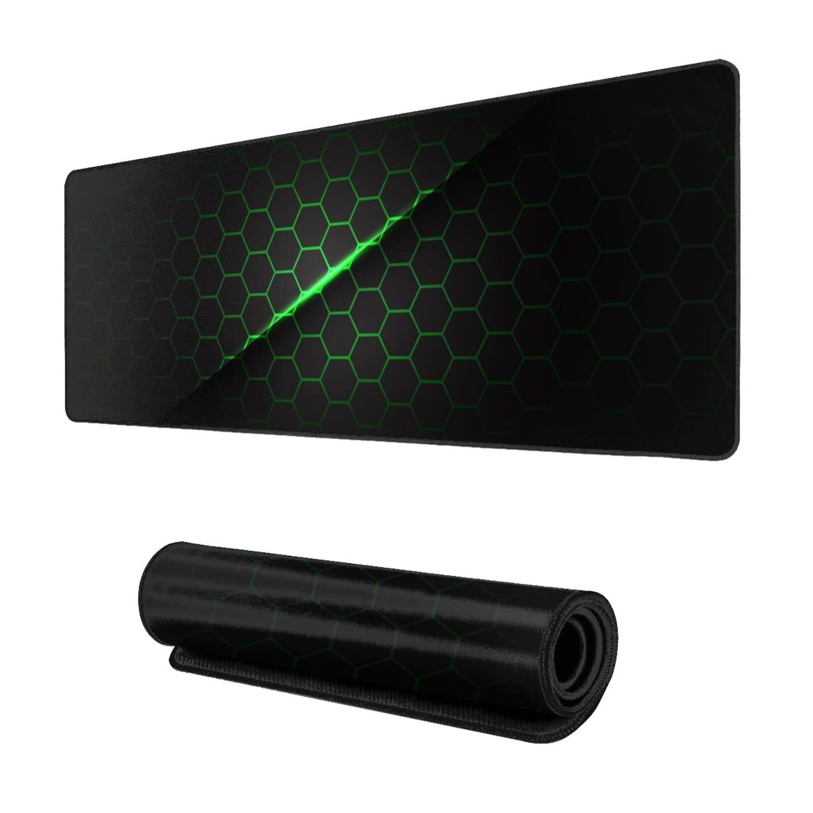 Abstract Green And Black Cool Futuristic Mouse Pad Gaming Xl Large Mousepad Desk Mat Long Extended Big Keyboard Pads Table Acces