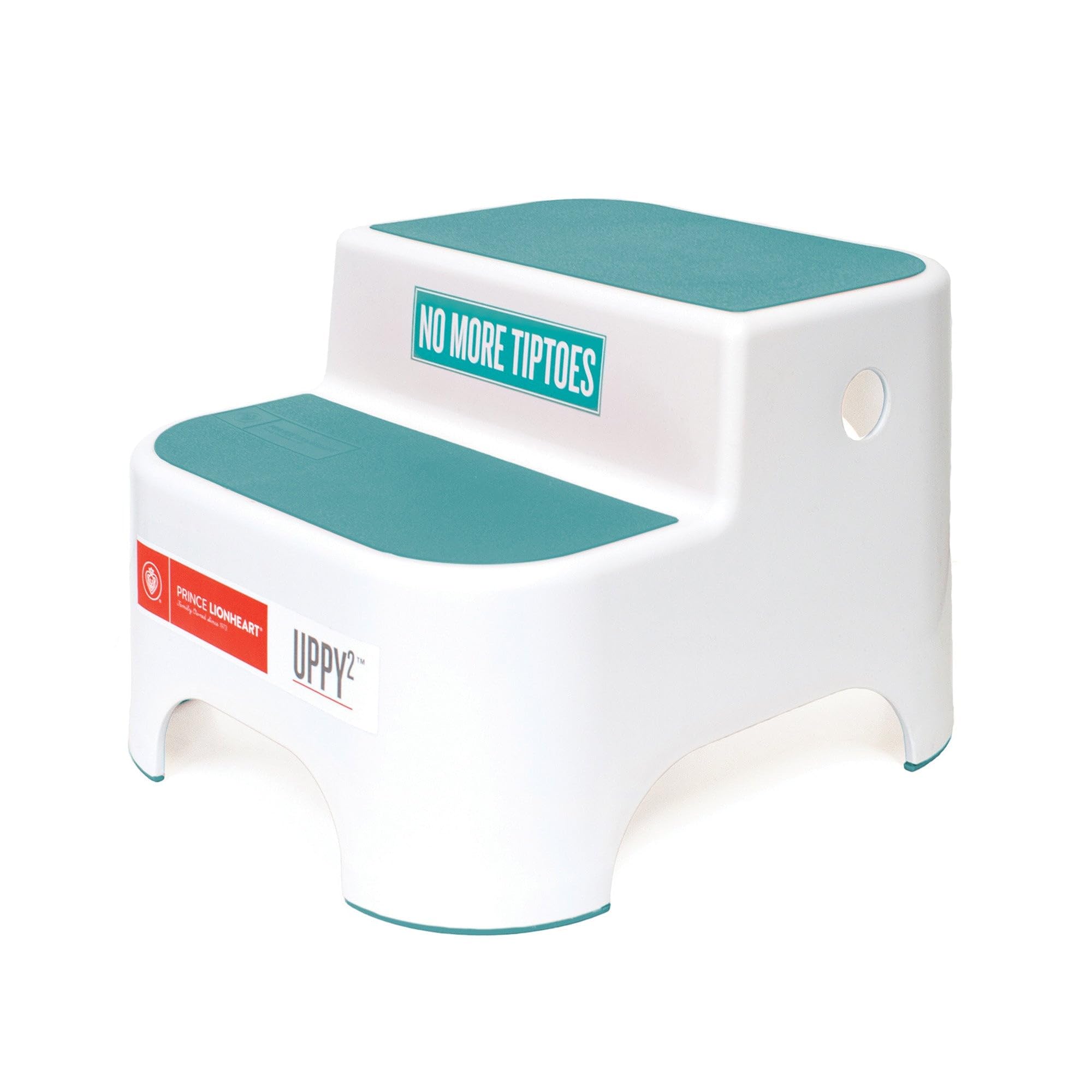 Prince Lionheart Dual Height Uppy2 Two Step Stool For Potty Training Kids And Toddlers To Wash Hands - Portable Non Slip Children And Toddler Stepping Stool For Toilet Bathroom Or Kitchen (Green)
