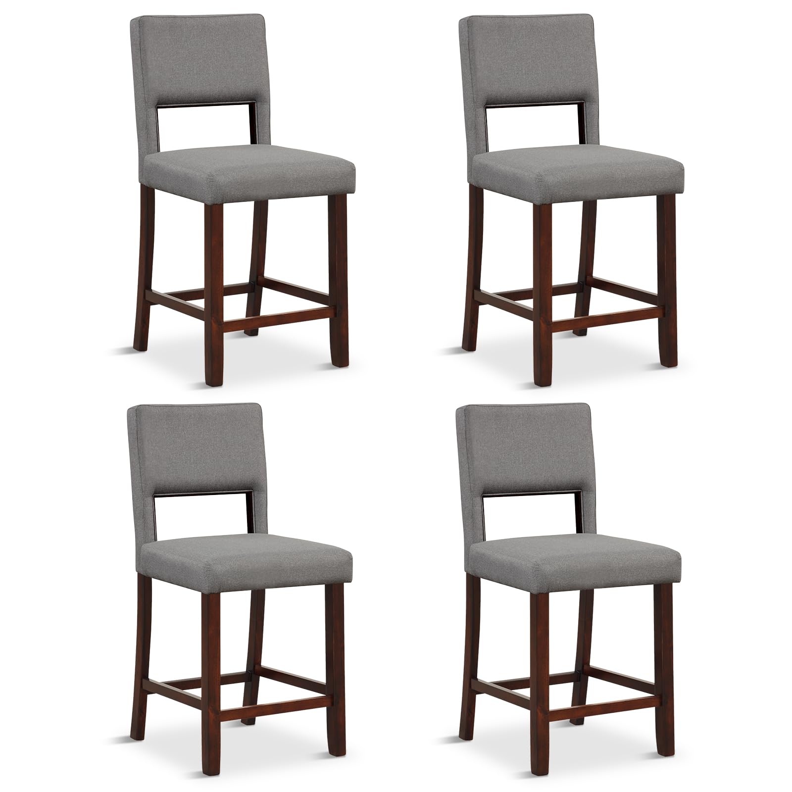 Giantex 24.5' Counter Height Bar Stools Set Of 4