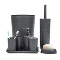 Rosewill Bathroom Accessories 8-Piece Set - Trash Can, Toilet Brush with Holder, Lotion Dispenser, Toothbrush Holder, 2 Toothbru