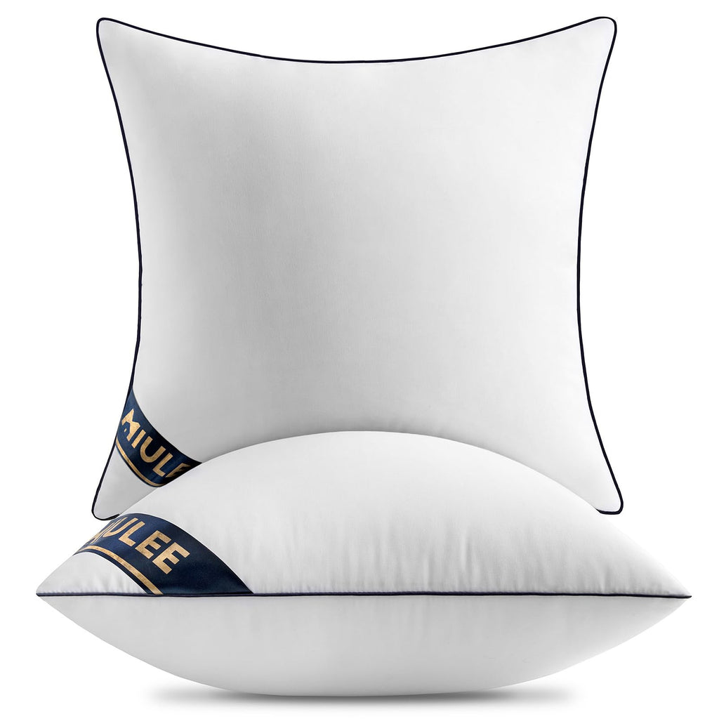 Miulee 26X26 Euro Pillow Inserts Set Of 2 Throw Pillows 26 Inch Premium Down Alternative Pillow Inserts Decorative Pillow Stuffer For Sofa, Couch (26X26 Inch, Set Of 2)