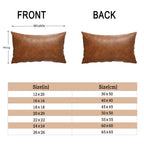 Gegelica 12X20 Inch Brown Faux Leather Throw Pillow Covers Set Of 2 Modern Farmhouse Solid Outdoor Lumbar Boho Cognac Pillow Cov