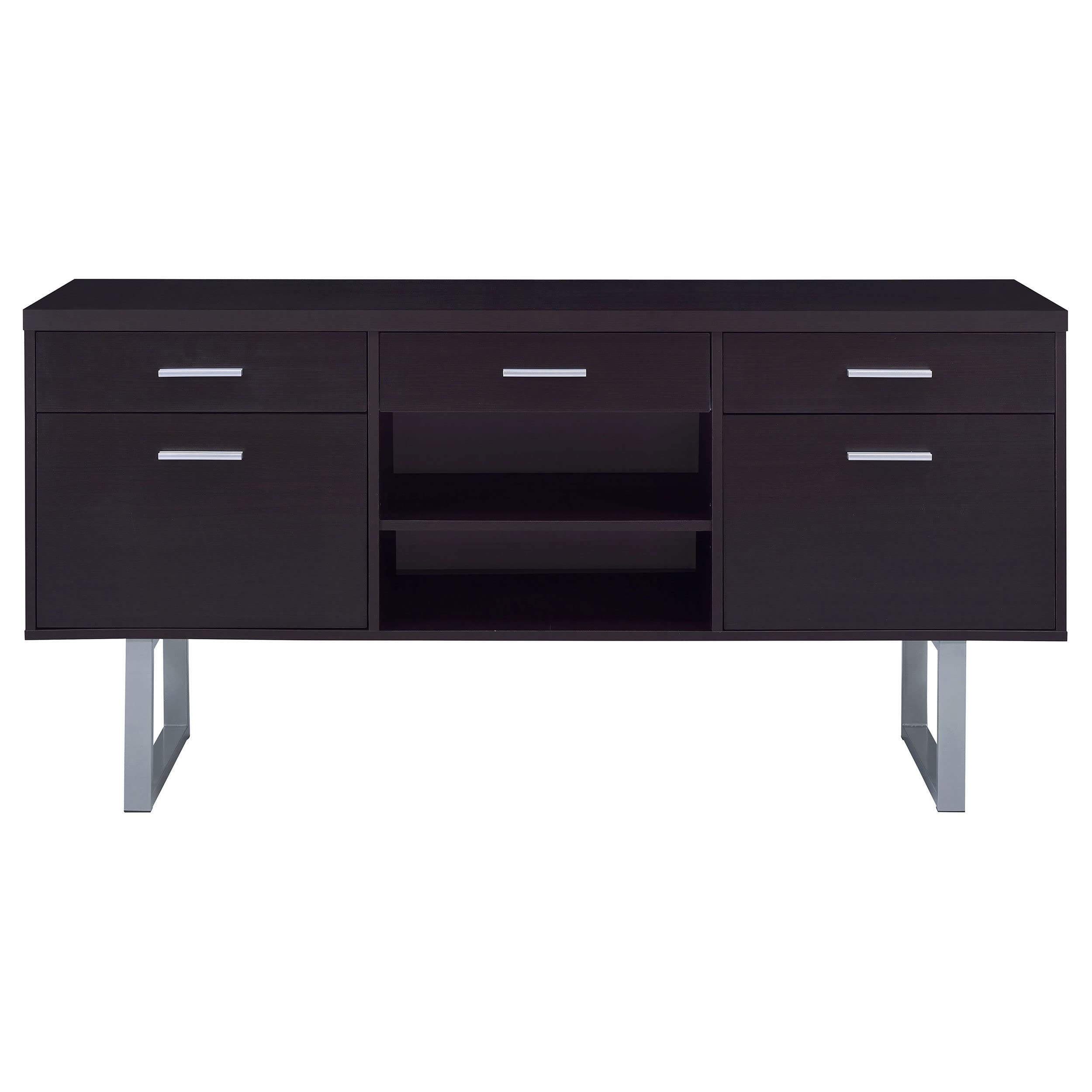 Coaster Home Furnishings Lawtey 5-Drawer Credenza with Adjustable Shelf Cappuccino